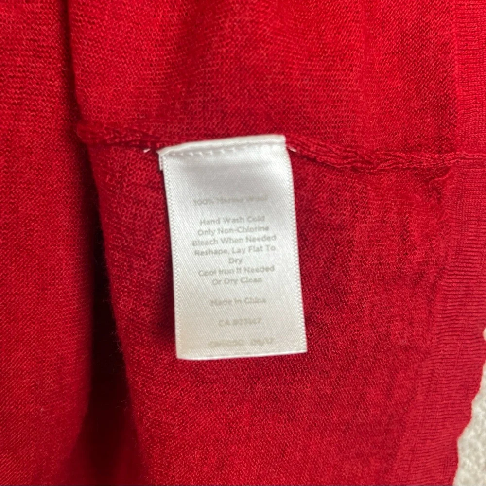 RSVP by Talbots Sweater Womens Medium Petite Red Merino Wool Pullover- 1446* - Picture 6 of 10